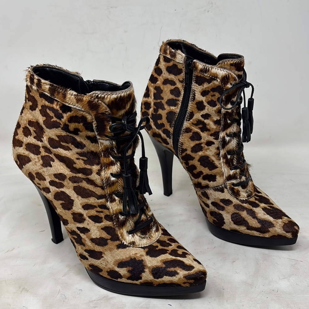 Leopard Print Ankle Boots Steve Madden size 8.5